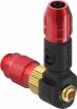 Freizeit Lezyne ABS-1 Pro Chuck Pumpenkopf mit Schrader und Presta, für High Pressure Hose, rot-glänzend