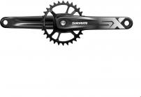 Freizeit Kurbelgarnitur SX Eagle 175mm, 32T DM, schwarz ohne Powerspline Innenlager, Boost