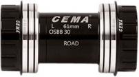 Freizeit Innenlager OSBB Interlock schwarz / Edelstahl / Shimano / 24 mm