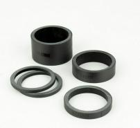 Freizeit RockShox Headset Spacer 2x 2,5mm, 1x 5mm, 1x 10mm, 1x 20mm UD-Carbon, schwarzes Logo