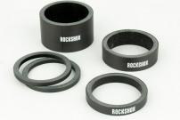 Freizeit RockShox Headset Spacer 2x 2,5mm, 1x 5mm, 1x 10mm, 1x 20mm UD-Carbon, weißes Logo