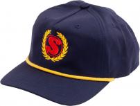 Freizeit Sunday Cap Winners Wreath 5-Panel, Soft-Structured blau mit rot/gelbem Logo