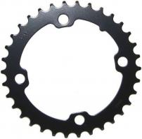 Freizeit Kettenblatt MTB Singlespeed mattschwarz / 36T / Stahl