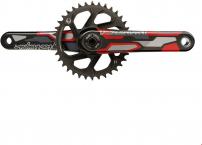 Freizeit Kurbelgarnitur Descendant Eagle DUB DH CoLab Troy Lee Designs 165 mm / 36T / schwarz-rot