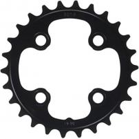 Freizeit MTB Kettenblatt - 3x9/10 mattschwarz / Aluminium / 26T