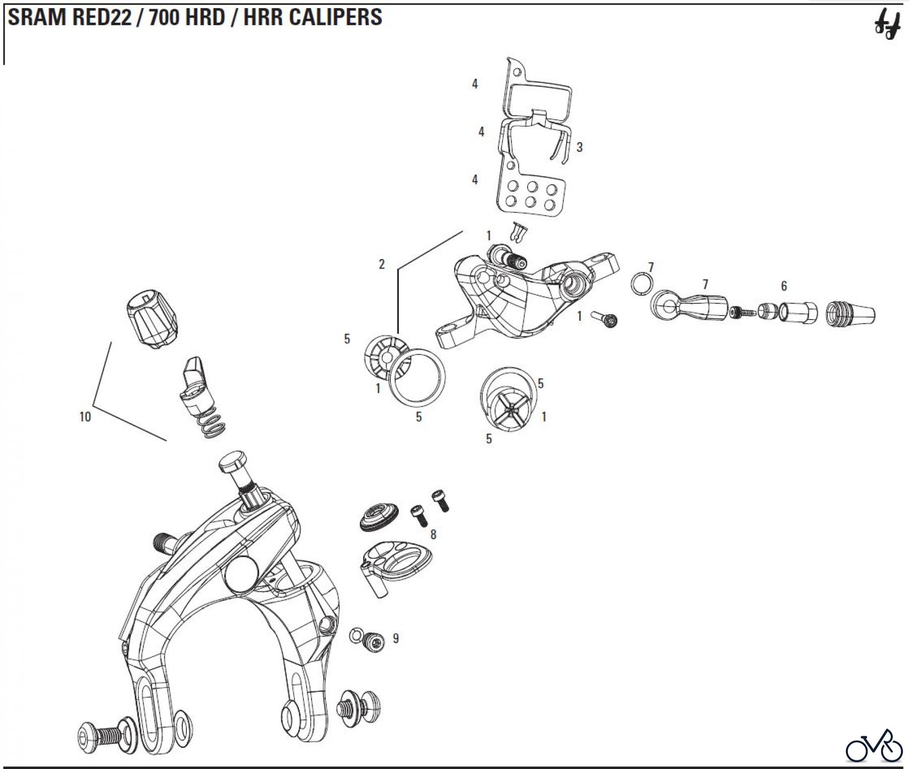  Sram Sram SRAM RED22 / 700 HRD / HRR CALIPERS