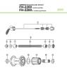 Shimano FH Free Hub - Freilaufnabe Ersatzteile FH-2200, 2003 Shimano Kasettennabe (8-fach)