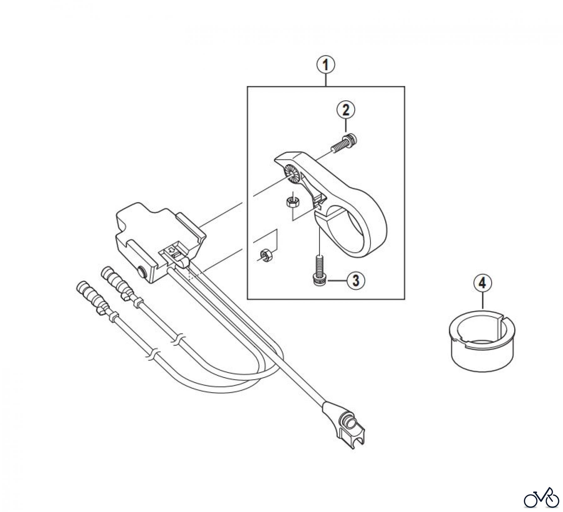  Shimano EW Elektrische Kabel SM-EW79F-E  Bracket Set  For ST-7970