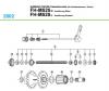 Shimano FH Free Hub - Freilaufnabe Ersatzteile FH-M525 -2067 SHIMANO DEORE Kassettennabe (für Scheibenbremse / 9-fach)