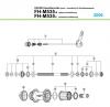 Shimano FH Free Hub - Freilaufnabe Ersatzteile FH-M535 -2462 DEORE Kassettennabe 8-/9-fach