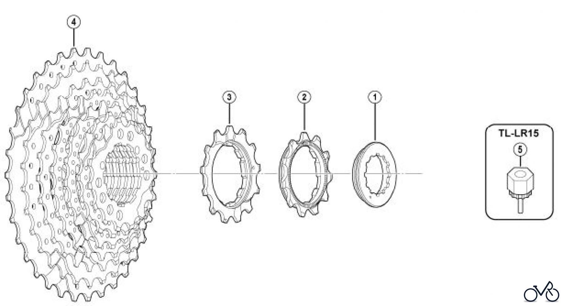  Shimano CS Cassette / Zahnkranz CS-HG20-9 bo/bn-Group Cassette Sprocket (9-Speed)