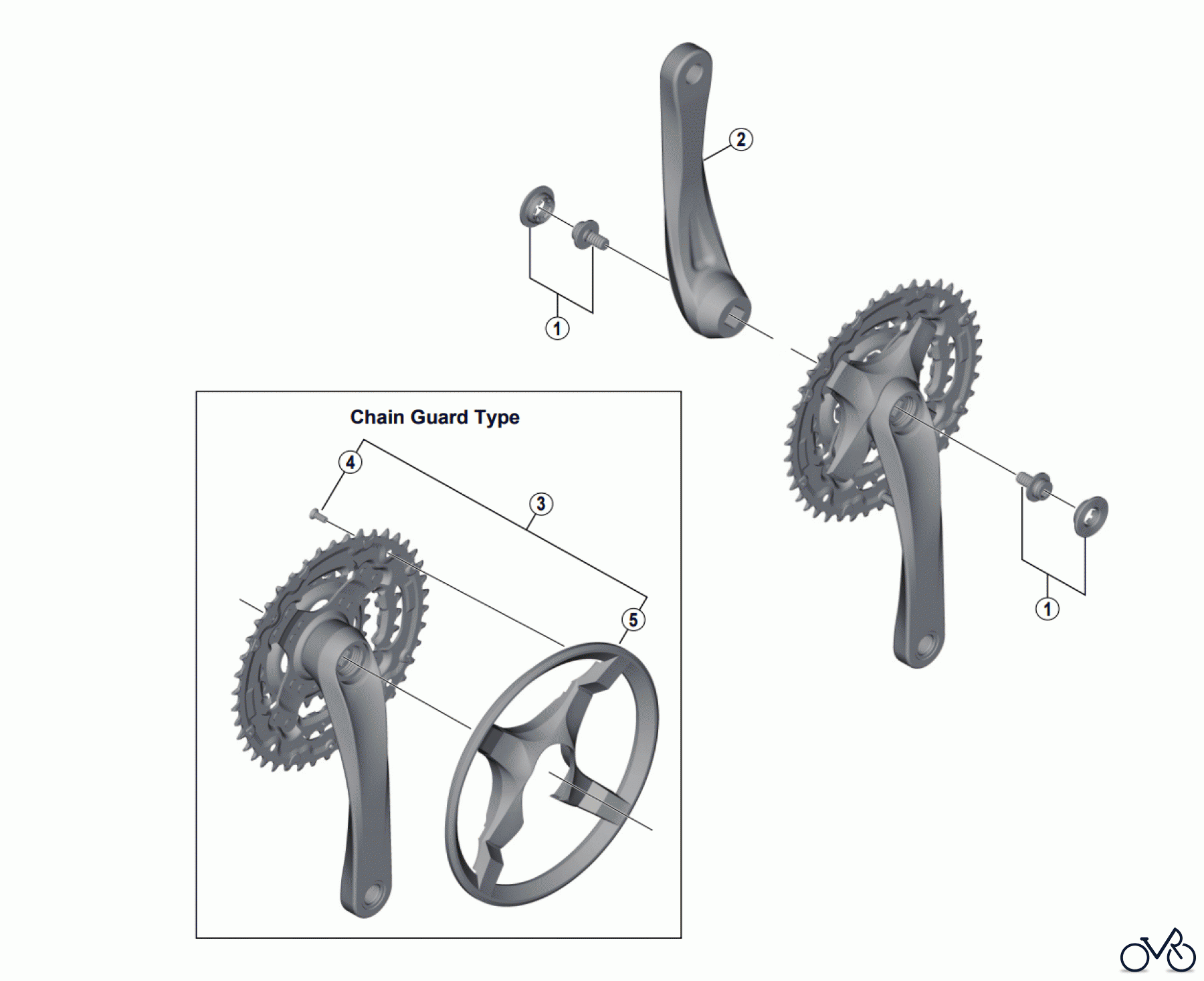  Shimano FC Front Chainwheel - Kurbelsatz, Vorderes Kettenblatt FC-TY501