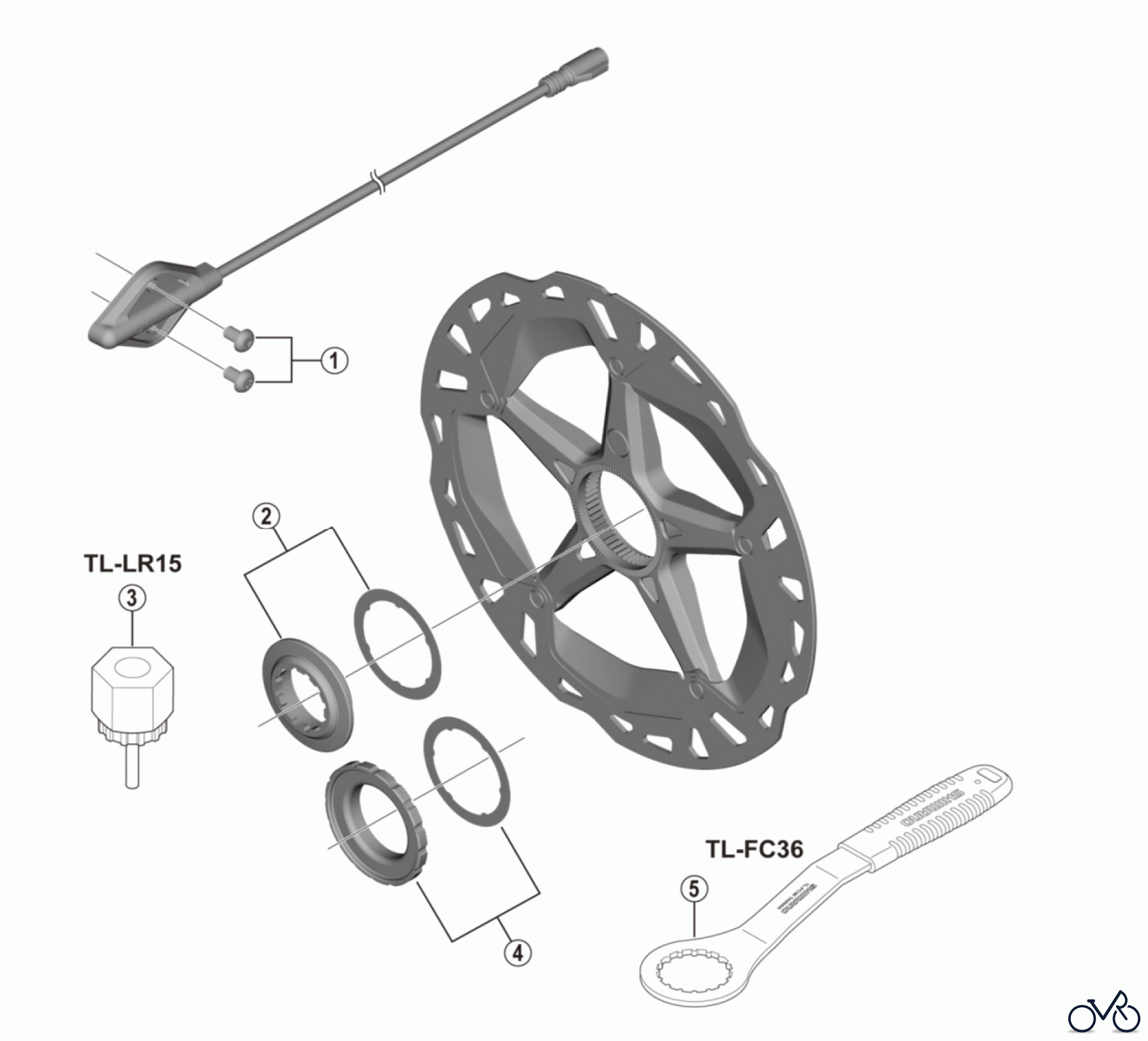  Shimano SM Smallparts - Kleinteile, RT, BT, BB, CD RT-EM910, RT-EM810 Bremsscheibe (E-Bike) STEPS