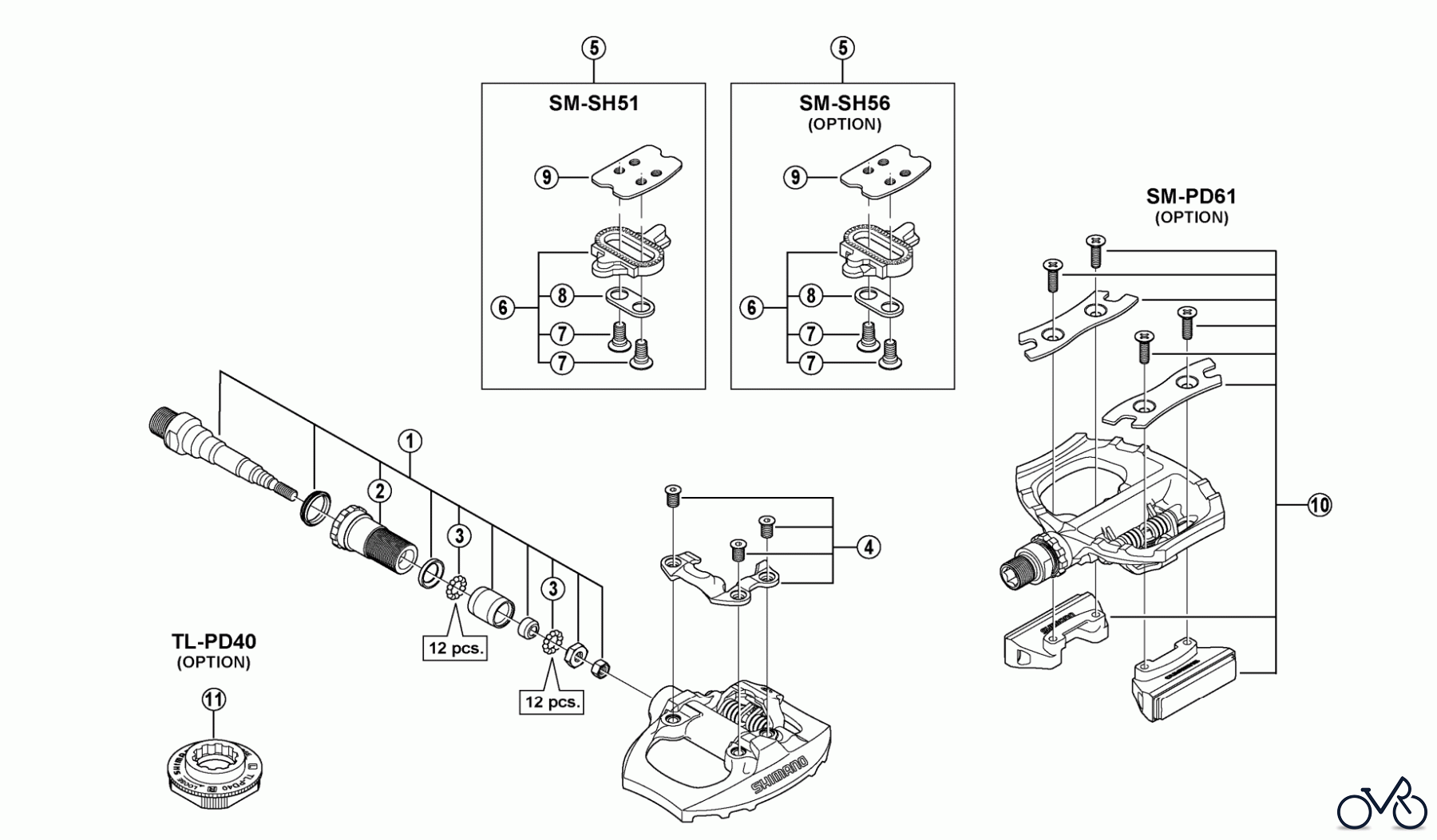  Shimano PD Pedal - Pedale PD-A530 SPD Pedals