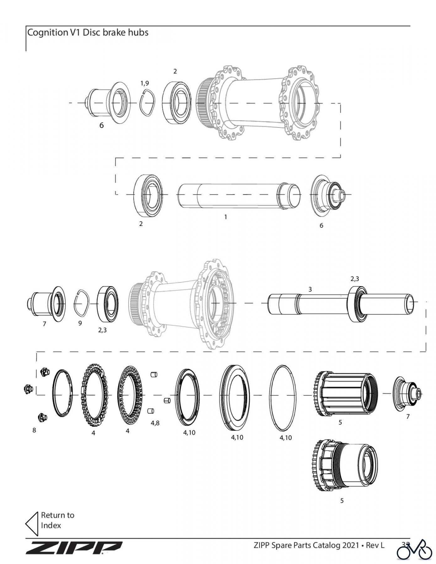  Sram Zipp Cognition V1 Disc brake hubs