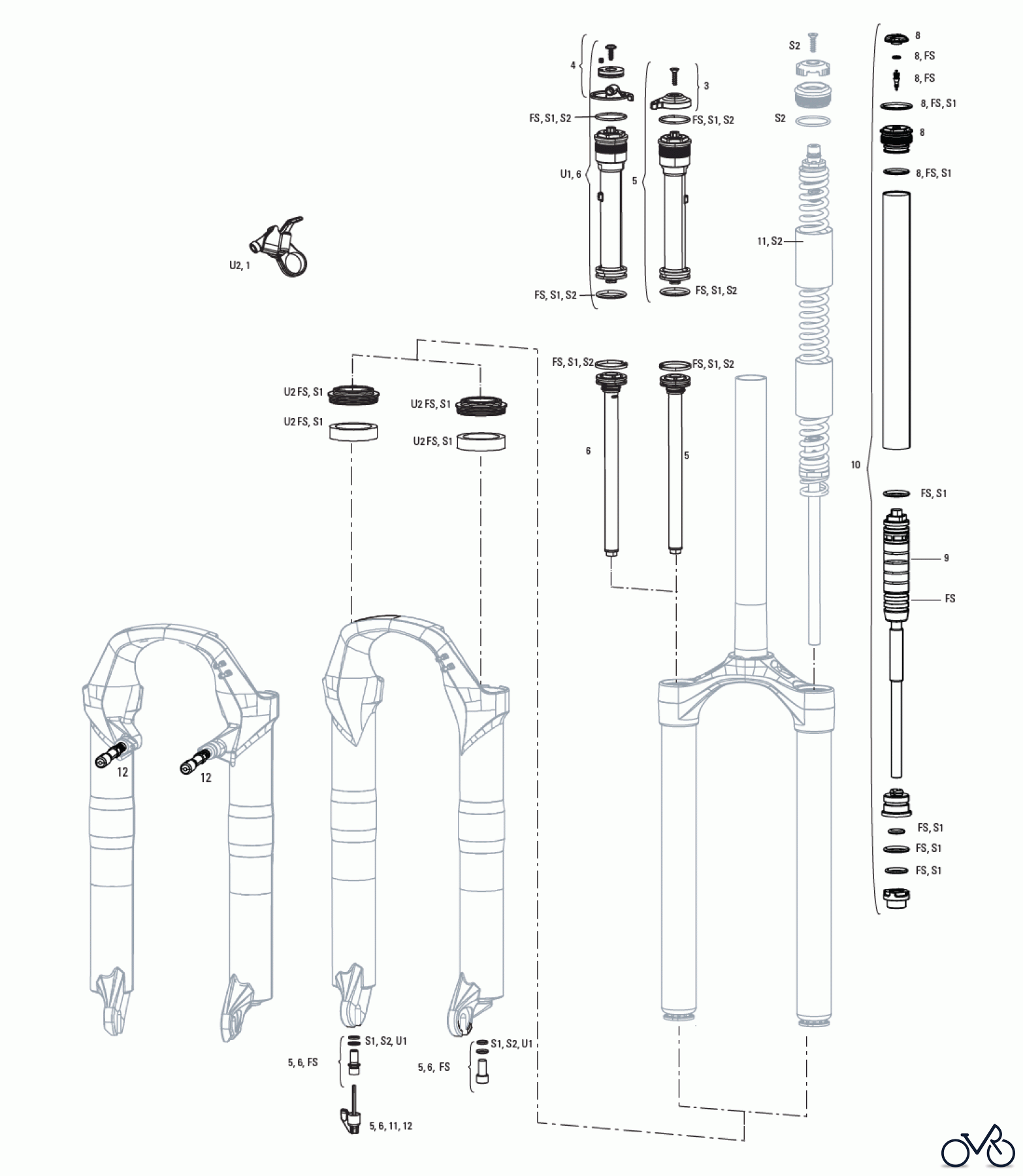  Sram RockShox RECON SILVER TK B1 (2016)