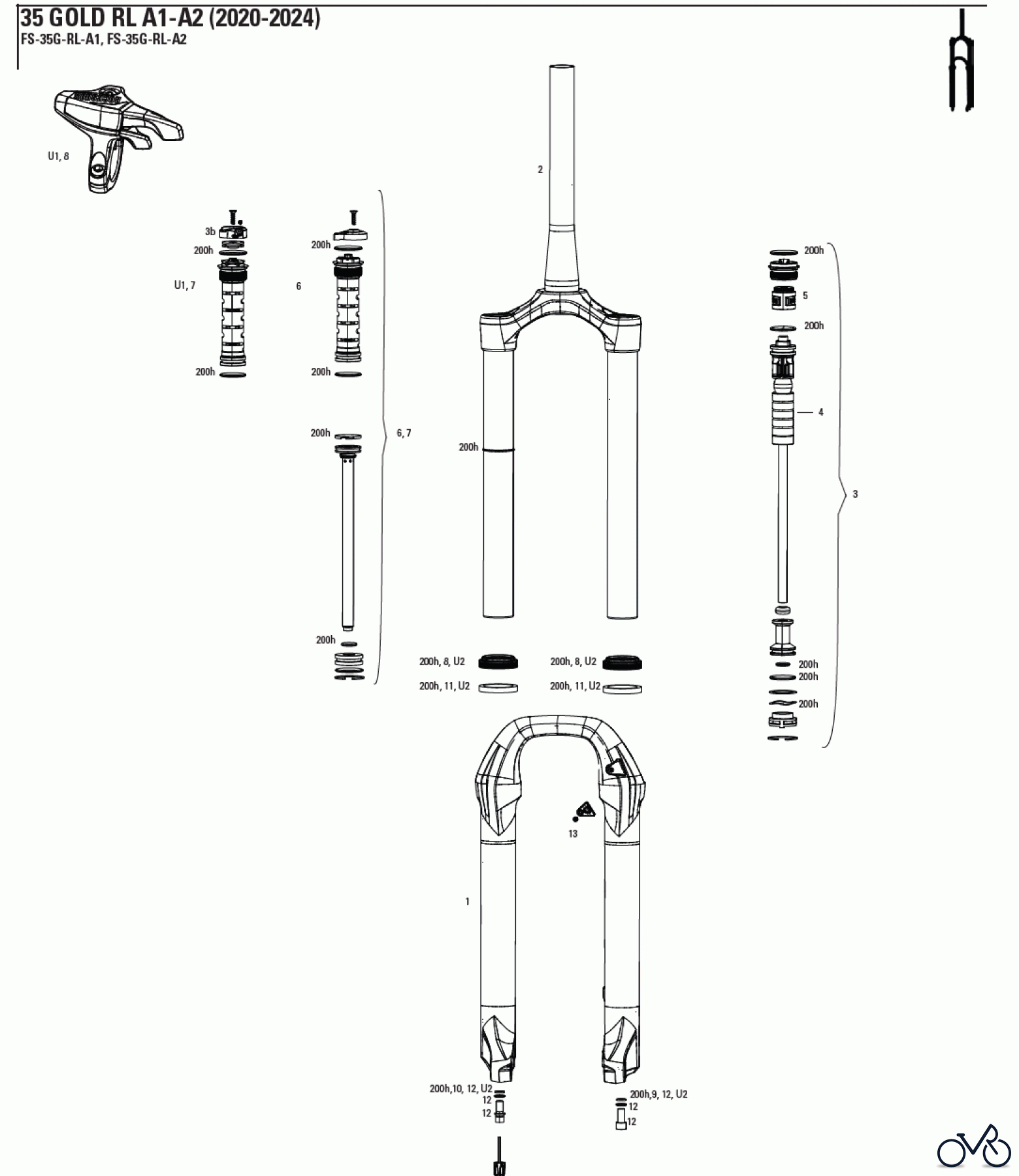  Sram RockShox 35 GOLD RL A1-A2 (2020-2024)
