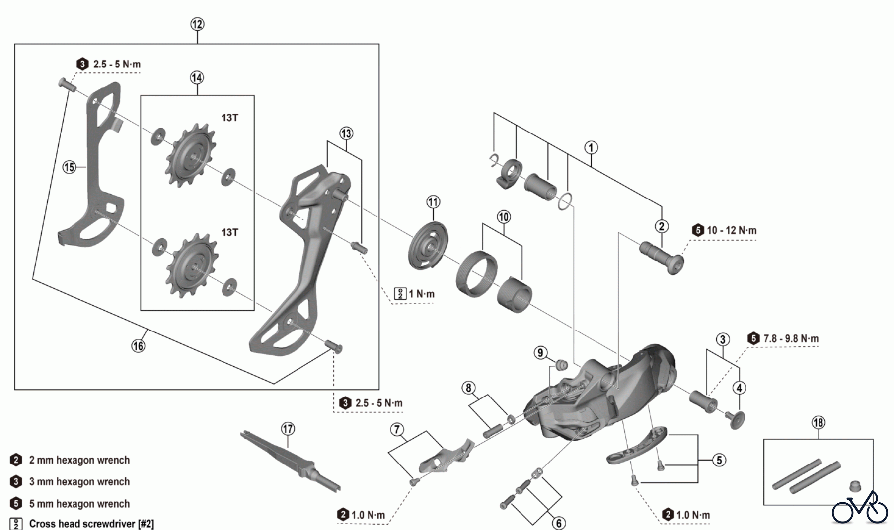 Shimano RD Rear Derailleur - Schaltwerk RD-M6260 (-5115A) DEORE Rear Derailleur