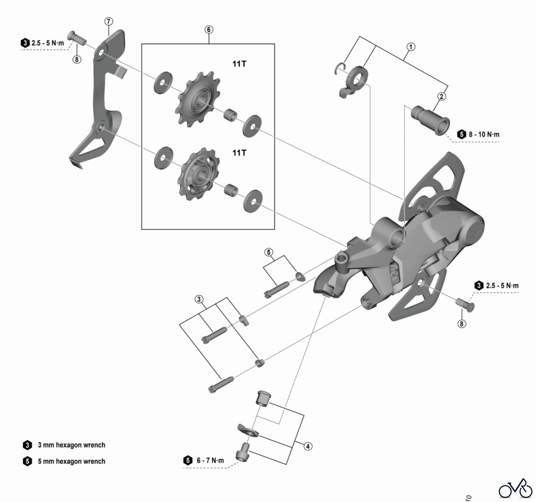 Shimano RD Rear Derailleur - Schaltwerk RD-U4010 (-5047) CUES Rear Derailleur 10/9 Speed