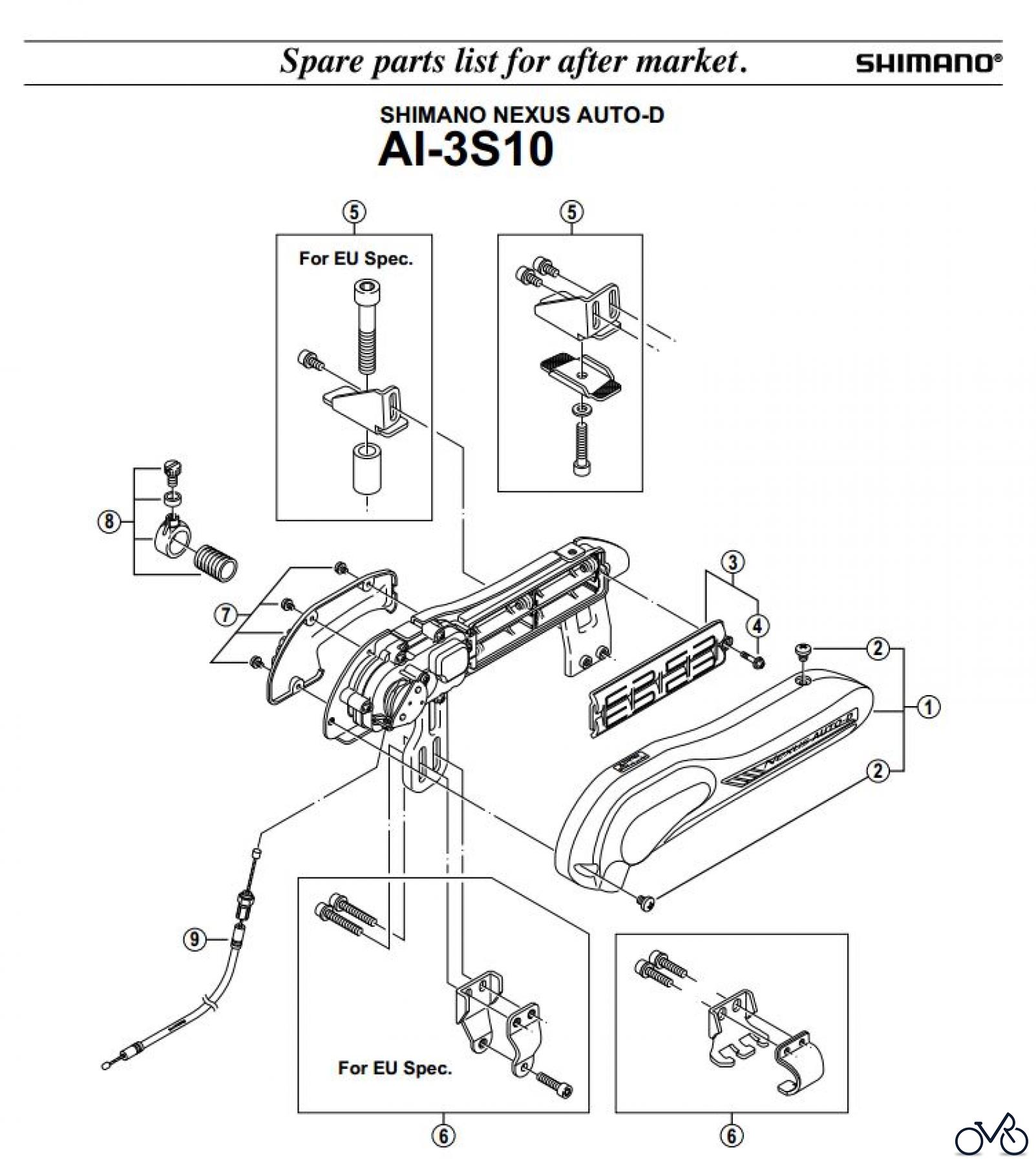  Shimano AI Automatic Inter-3/5/7 - Automatische Nabenschaltung AI-3S10-NEXUS-AUTO-D-3-GANG