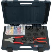 Werkzeug Universal-Crimpwerkzeug-Satz mit Automatik-Abisolierzange, 8-tlg.