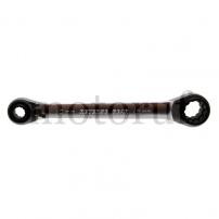 Landtechnik 4 in 1 GEARplus® Doppel-Ratschenringschlüssel, umschaltbar, 10x19-13x17mm