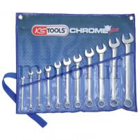 Landtechnik CHROMEplus® Ringmaulschlüssel-Satz, abgewinkelt, 11-tlg., 1/4"-7/8"