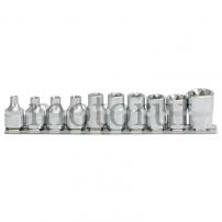 Werkzeug 3/8" TX-E Stecknuss-Satz, 10-tlg., E5-E18