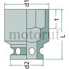 Werkzeug GEDORE Kraftschraubeinsätze und Zubehör 3/4" Kraftschraubereinsatz 3/4", 6-kant lange Form