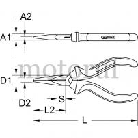 Werkzeug ERGOTORQUE® Telefonzange, 160mm