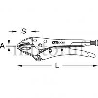 Werkzeug Gripzange, 55mm, L=175mm