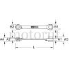 Landtechnik 4 in 1 GEARplus® Doppel-Ratschenringschlüssel, umschaltbar, 10x19-13x17mm