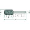 Werkzeug HM Walzenrund-Frässtift Form C, 6mm