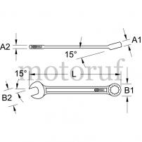 Werkzeug CHROMEplus® Ringmaulschlüssel, abgewinkelt, 6mm