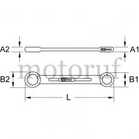 Werkzeug CHROMEplus® Doppel-Ringschlüssel, extra lang, 20x21mm