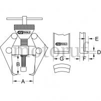 Werkzeug Polklemmen- und Wischarm-Abzieher 2-armig, 15mm