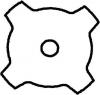 Sonderangebote 4-Zahn Grasschneideblatt 200mmx25,4mm 1,4mm Stärke