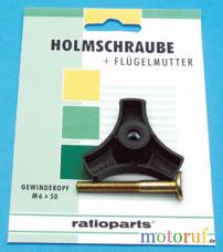Garten Holmschraube + Flügelmutter M6