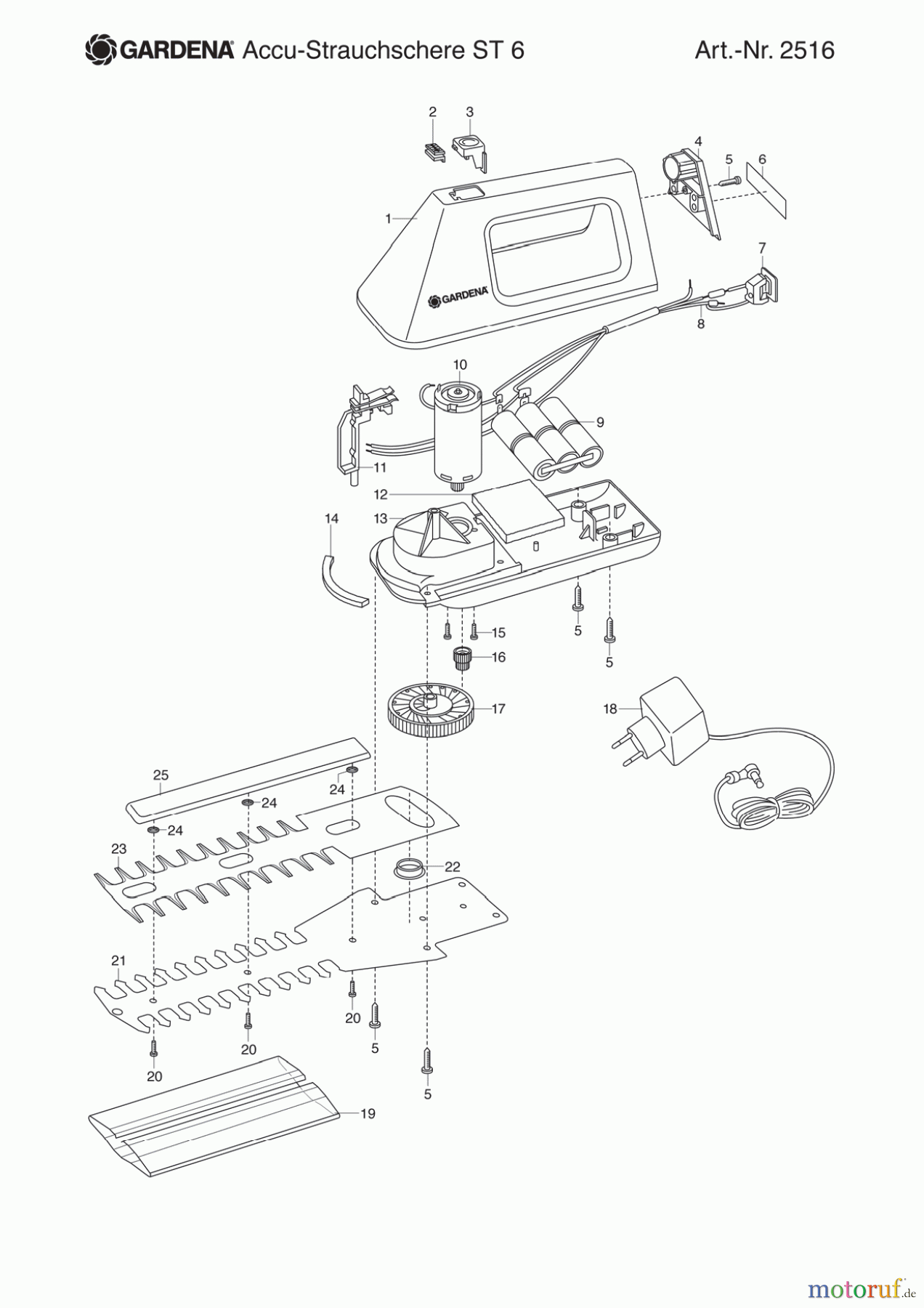 Gardena Akkuscheren Accu-Strauchschere ST 6