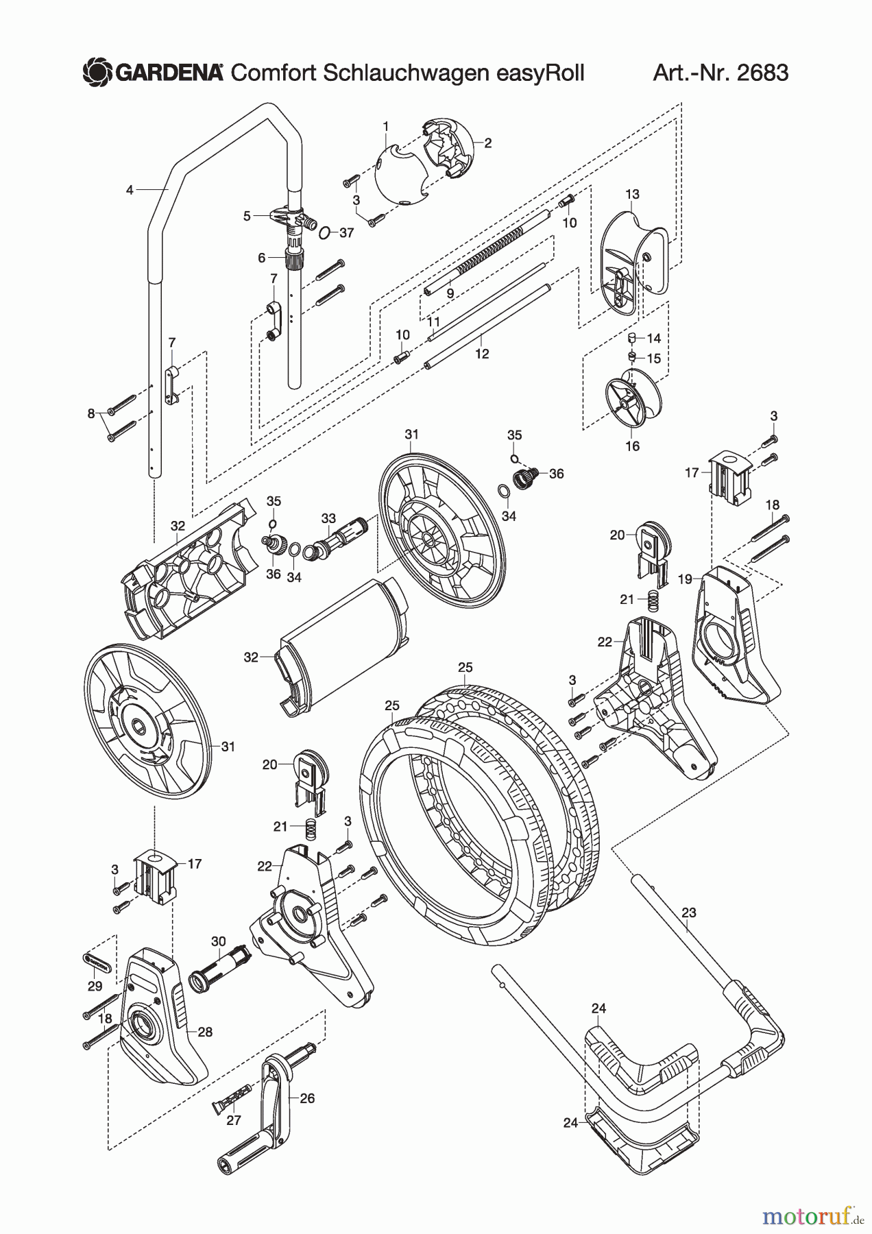 Gardena Wassertechnik Schlauchwagen Comfort Schlauchwagen easyRoll