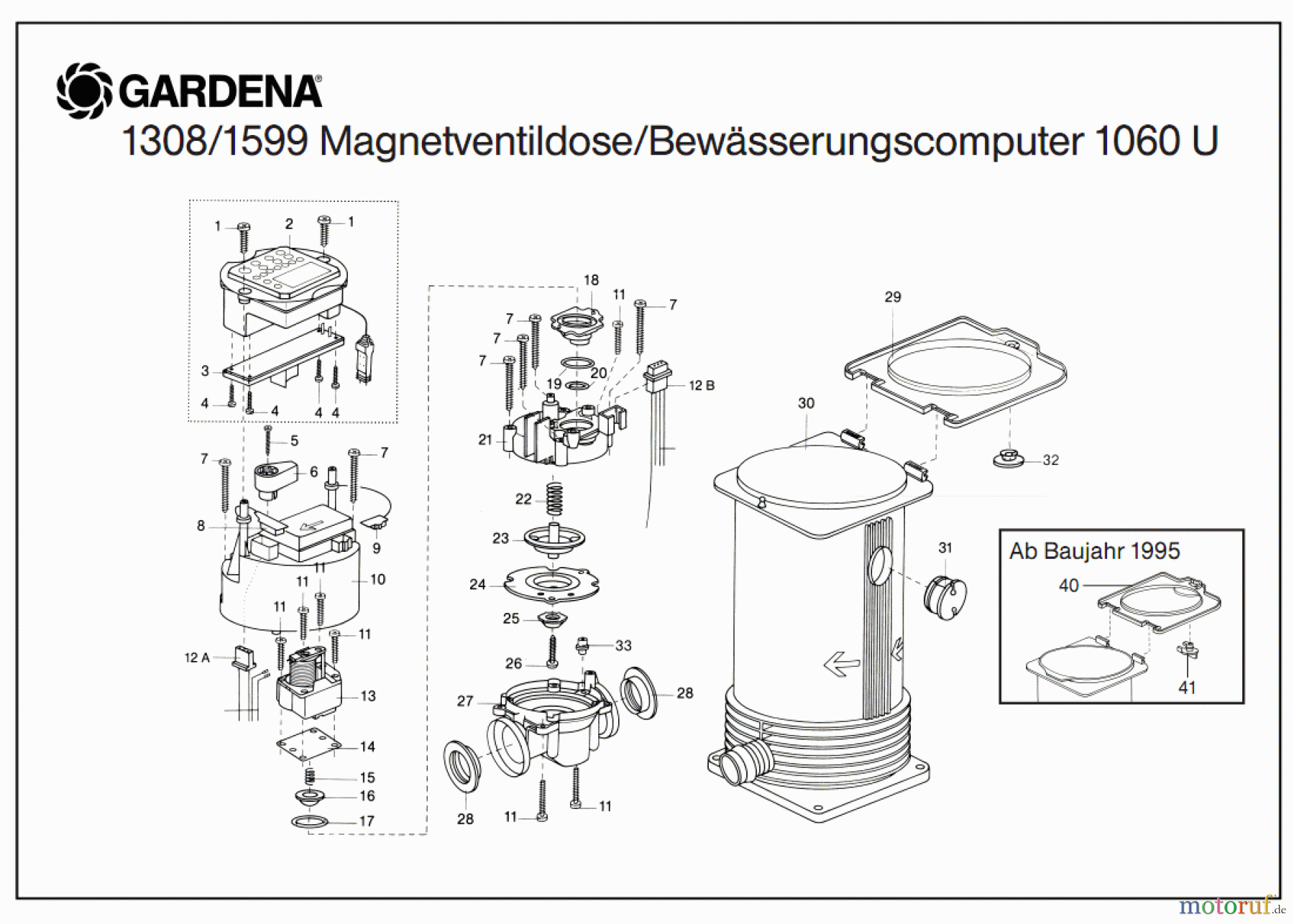 Gardena Wassertechnik Pumpen Magnetventildose