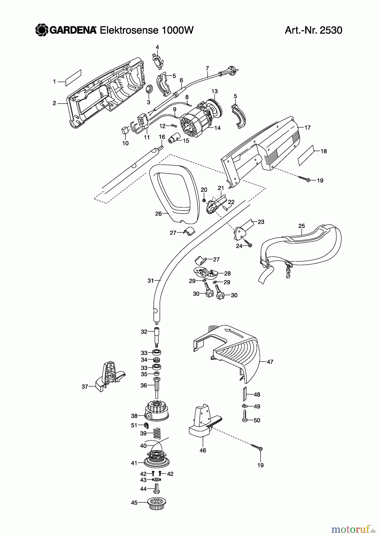  Gardena Trimmer Elektrosense 1000 W