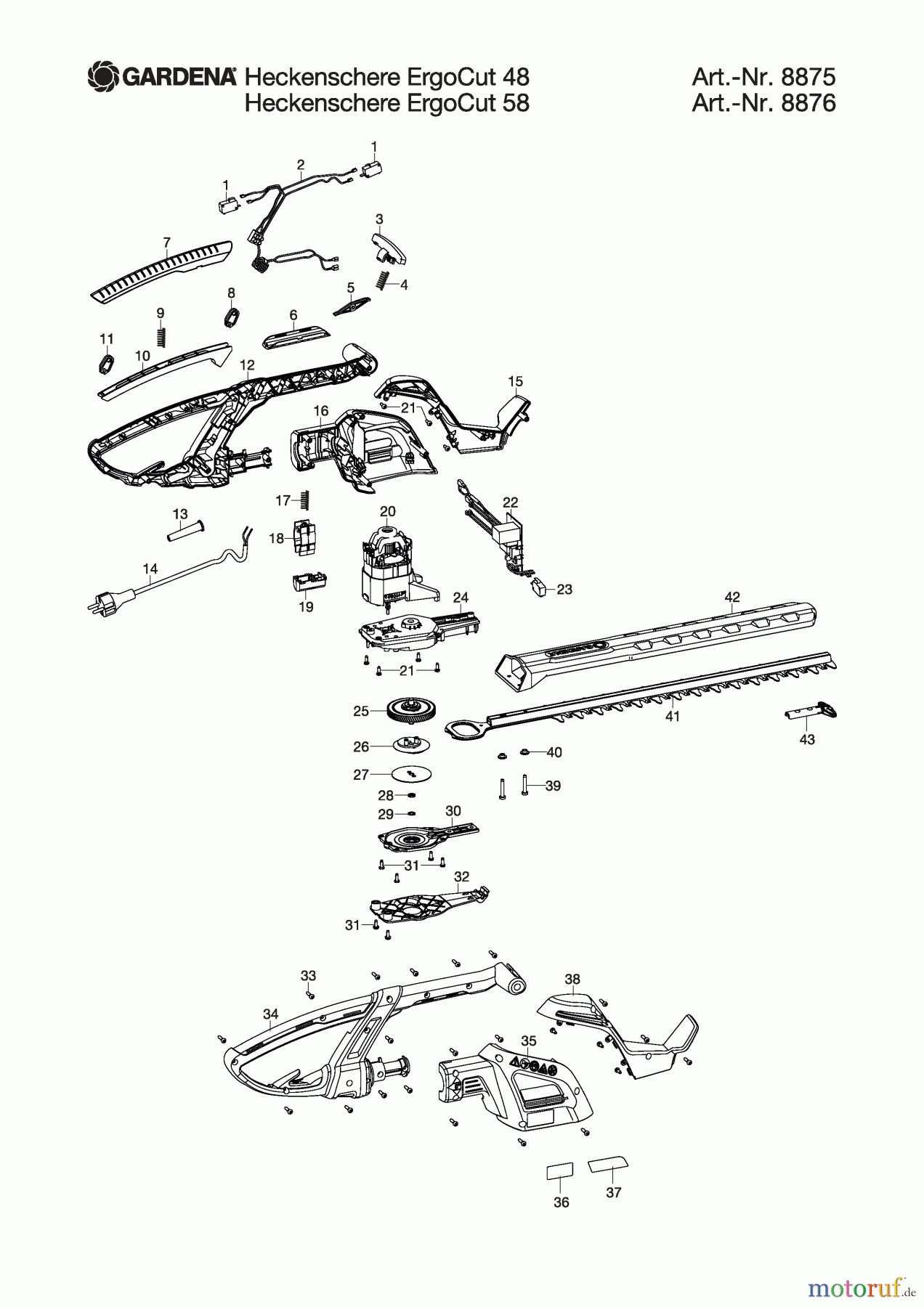  Gardena Heckenscheren Elektro-Heckenschere  ErgoCut 58
