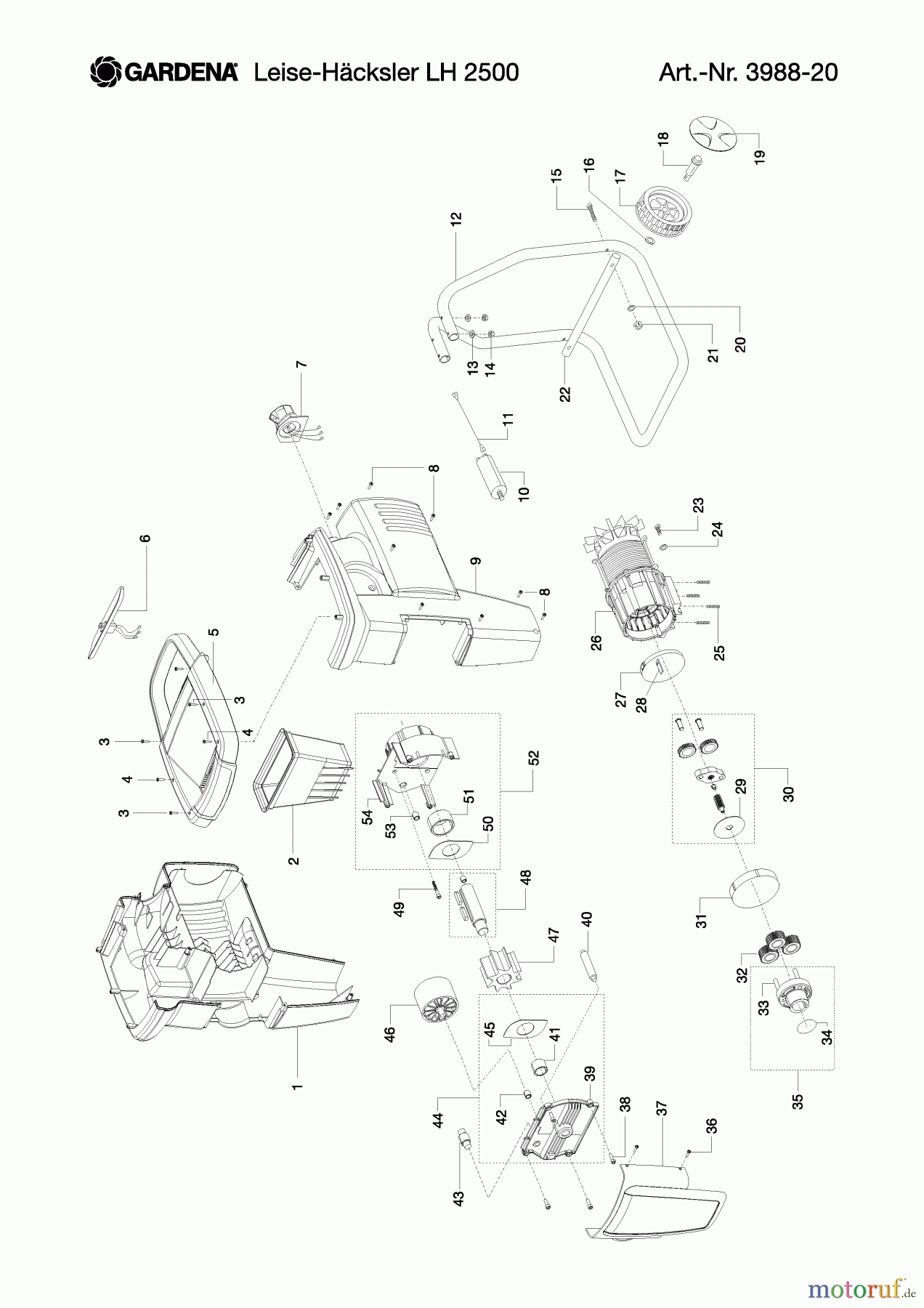 Gardena Häcksler Gartenhäcksler LH 2500