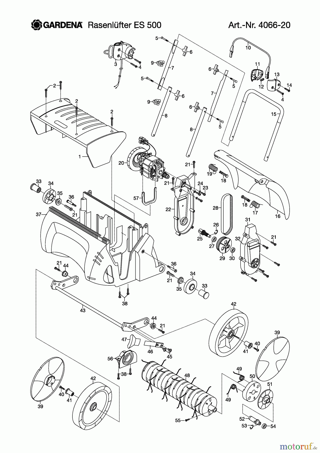  Gardena Vertikutierer Elektor-Rasenlüfter ES500