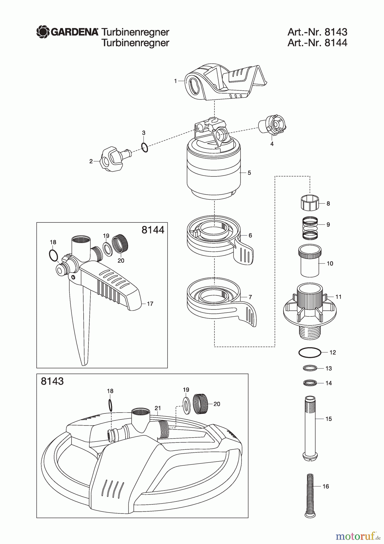  Gardena Trimmer Turbinenregner