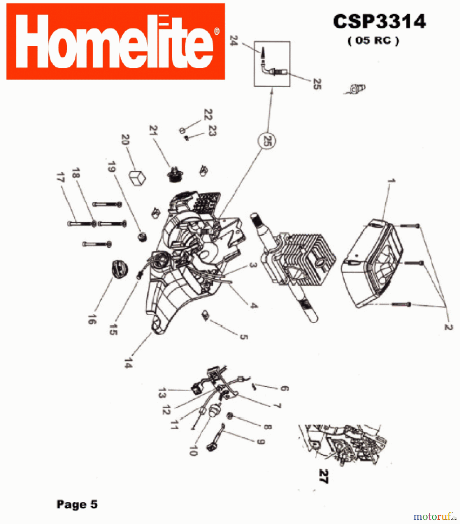 Homelite Motorsägen Benzin CSP3314 (06.2004 -12.2010) Tank