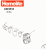 Homelite Benzin CSP4518 Ersatzteile Auspuff