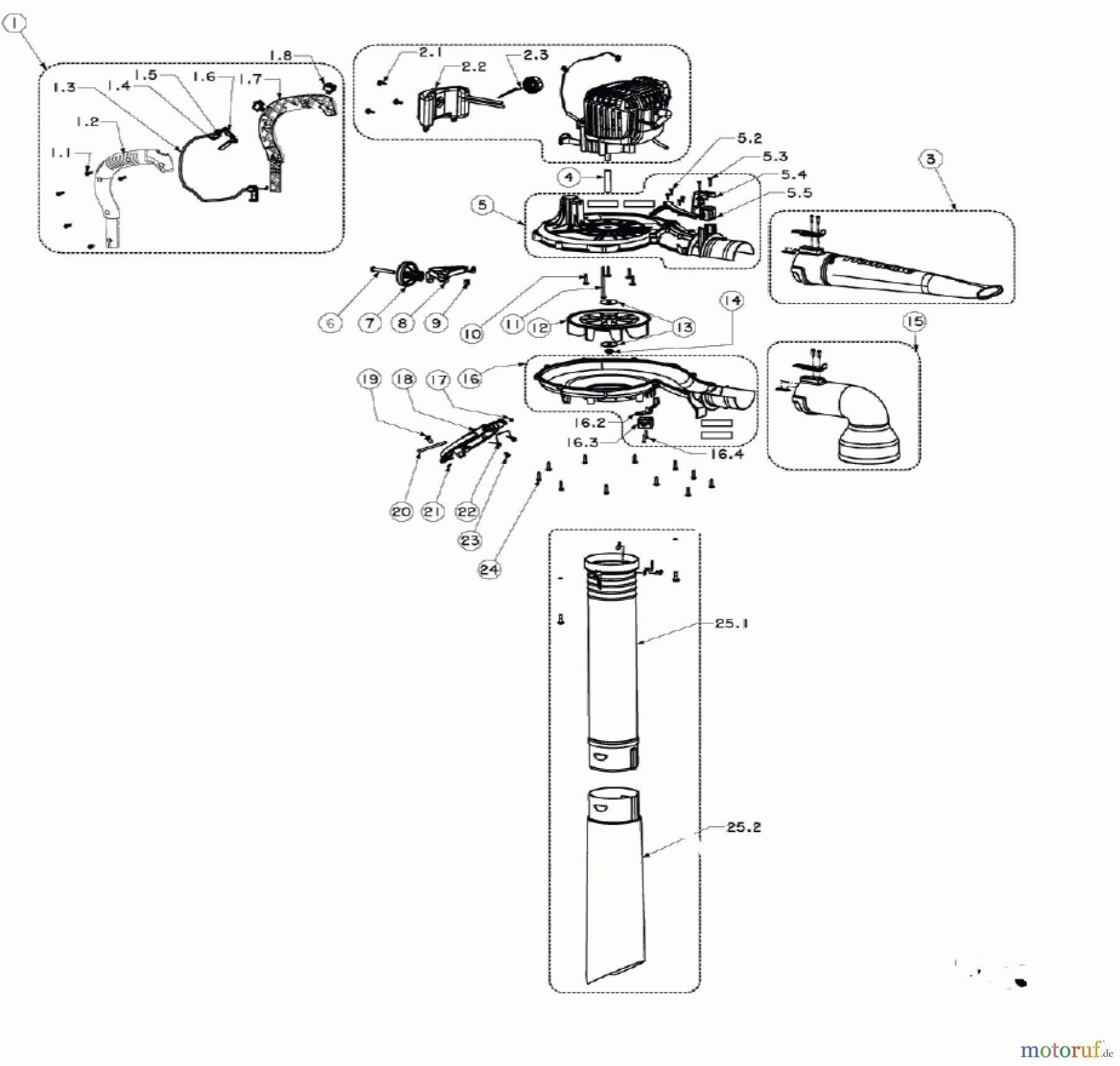  Homelite Laubbläser, Laubsauger HBL26BV, 2010052401, Baujahr 2010 Seite 1