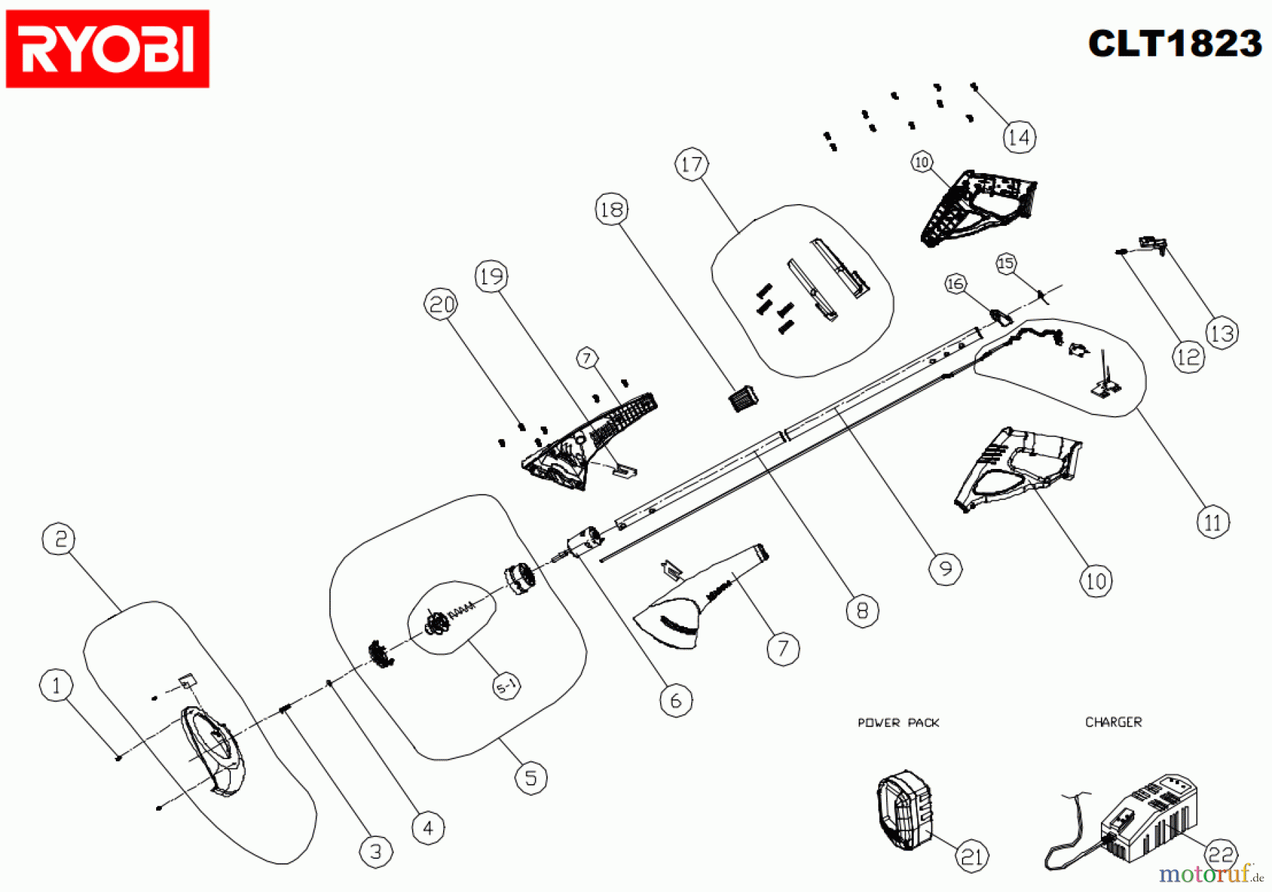 Ryobi Rasentrimmer Akku CLT1823